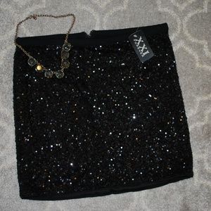 Forever 21 Sequin Skirt Stretchy NWT